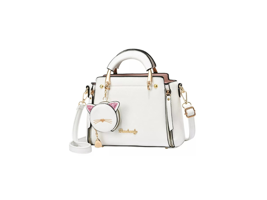 Bolso Blanco Edición Gatito Kawai