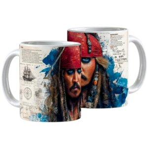 Tazas (9) Taza Piratas Del Caribe Jack Sparrow